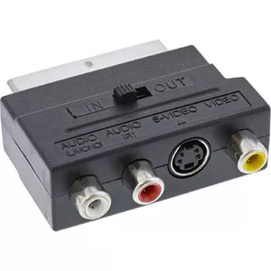 InLine Scart Adapter Scart male 3x RCA and S-VHS video in out