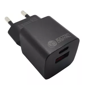 Charger extra digital GaN USB Type-C and USB Type-A 30W PPS
