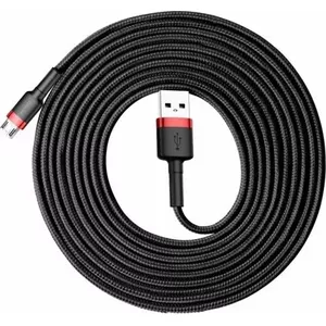 Baseus Cafule Cable Durable Nylon Braided Wire USB  micro USB 2A 3M black-red (CAMKLF-H91)