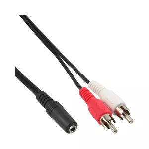 Audio kabelis 2x RCA male / 3.5mm Stereo female 1.5m InLine 89940