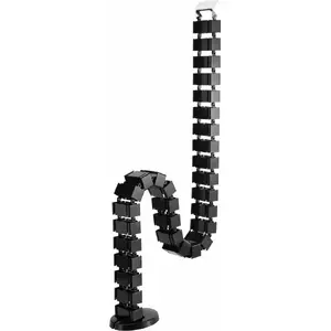 Cable Organizer WP adjustable cable cover, black, 1.3 m, Powerton