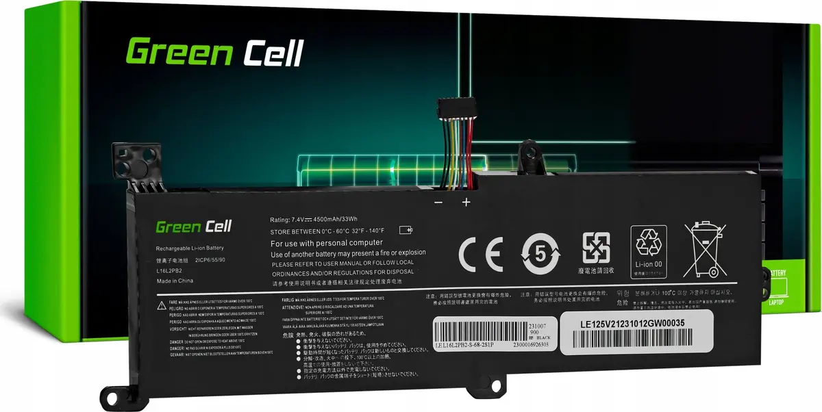 Battery Green Cell LE125V2 Lenovo IdeaPad 3 Photo 13