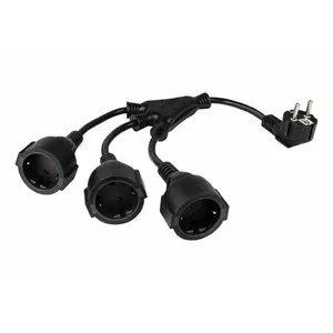 Power cable Kabelmeister SK0103-S002 0.2 m Power plug type E+F 3 x C13 coupler