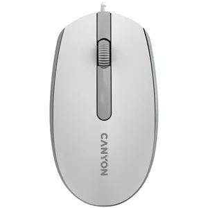 Мышка CANYON M-10 проводная белая с серым