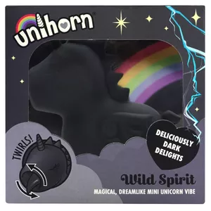 Вибромассажер Unihorn Wild Spirit 07013000000 из силикона, двойной мотор, 10 режимов, USB‑зарядка, 9×9×4 см, 89 г