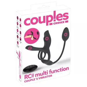 Couples Choice RC Multi‑Function Silicone Couples Vibrator — 5-in-1, USB Rechargeable, Waterproof, Total length 34.8 cm
