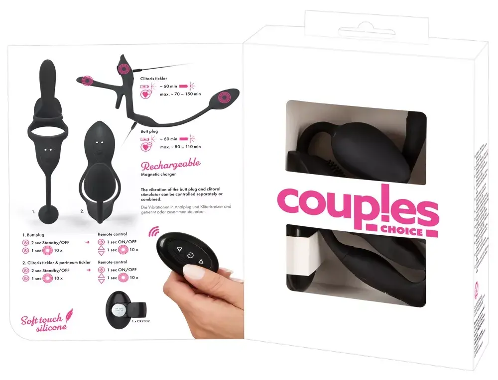 Couples Choice RC силиконовый парный вибратор — 5 в 1 Photo 13