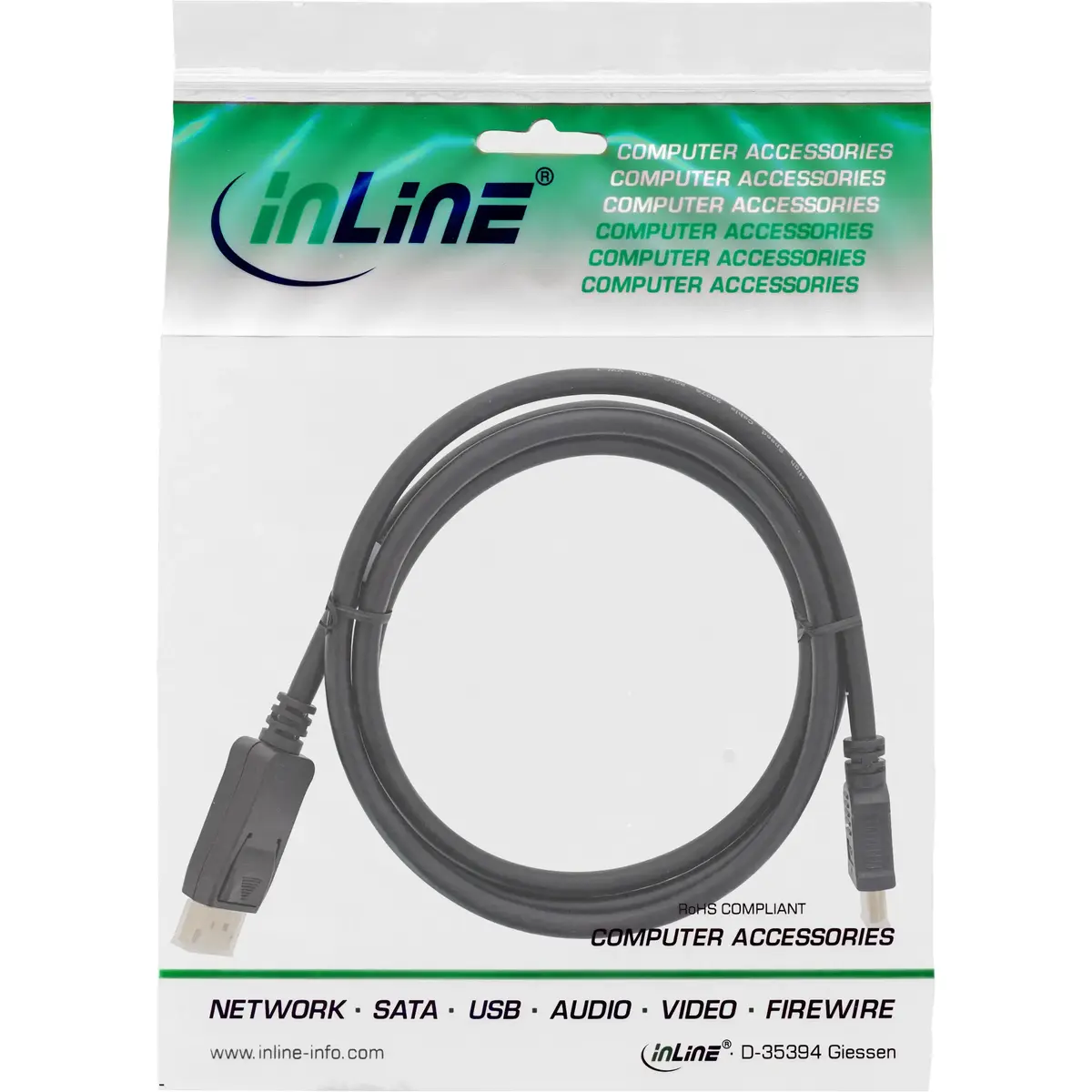 InLine Кабель-конвертер DisplayPort в HDMI 1м Photo 2