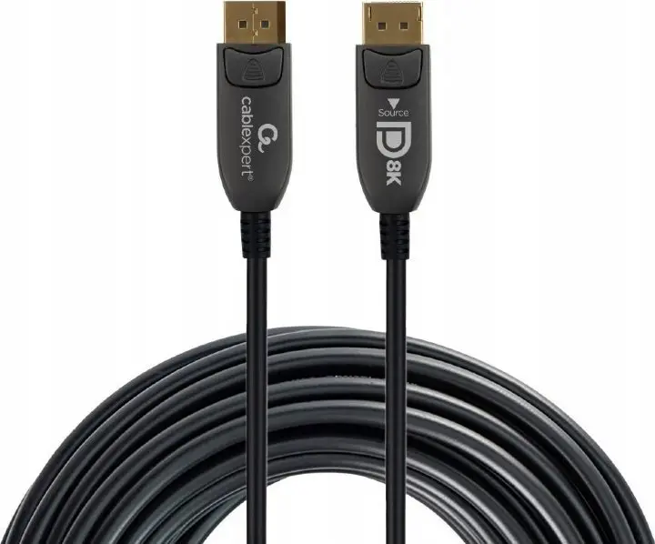 DisplayPort kabelis Gembird CC-DP8K-AOC-10M 10m Melns