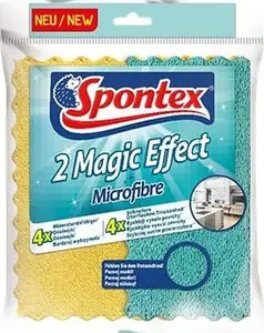 Spontex Microfibre Magic Effect x2 — микрофибровые салфетки для уборки, набор 2 шт.