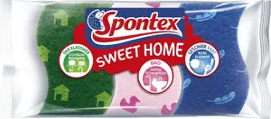 Spontex sūkļu komplekts 3 gab. — Sweet Home absorbējošas izturīgas virtuves sūkļi