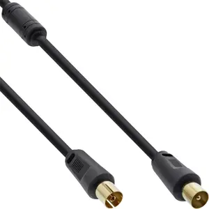 InLine 69403P Antenna Cable F-type to F-type 3 m Black >85dB 2x Shielded