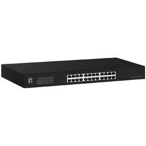 LevelOne Switch 24x GE GEU-2431 19\" Rack Mount Kit Неуправляемый Gigabit Ethernet (10/100/1000) 1U Черный