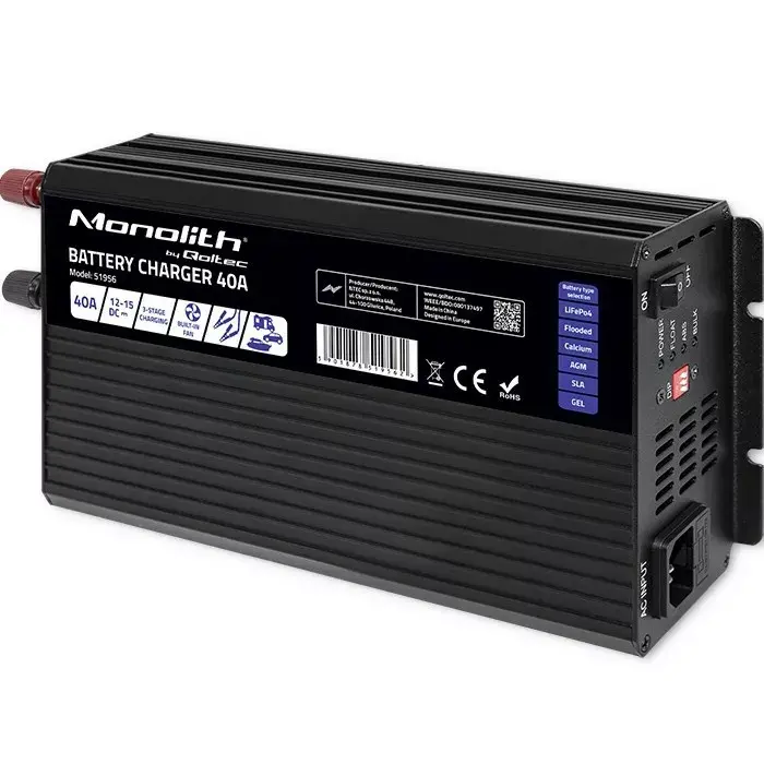 Akumulatora lādētājs QOLTEC 51956 40A 12V Photo 2