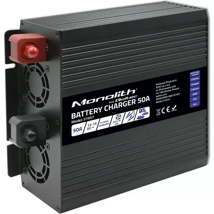 Lādētājs QOLTEC 51957 50A 12V Photo 5