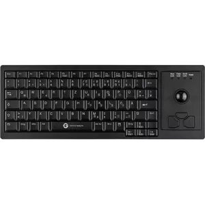 Компактная TKL клавиатура GETT CleanType Xtra Roll с трекболом, USB, раскладка QWERTZ, черная