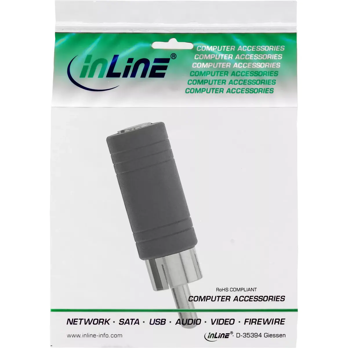 InLine Audio Adapter RCA male / 3.5mm mono female 99325 Photo 3