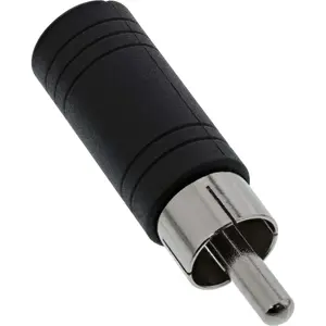 InLine Audio Adapters RCA vīrišķais uz 3.5 mm mono sievišķo melns
