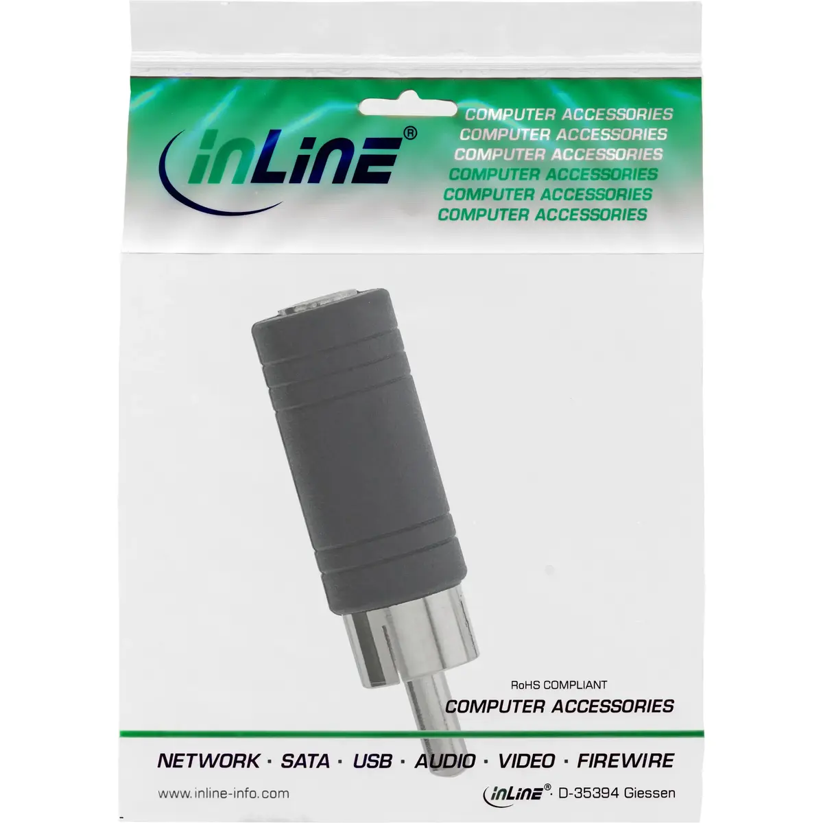 InLine Audio Adapters RCA uz 3.5 mm mono Photo 3