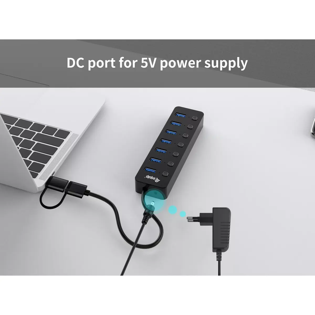 USB хаб Equip 7-Port USB 3.2 Gen 1 Hub Photo 6