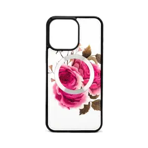 Кожаный чехол Evelatus для iPhone 14 Pro Max, дизайн с молнией, цветочный белый