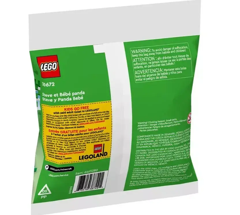 LEGO Minecraft Stīvs ar mazuli pandu 30672 — mini figūru komplekts Photo 2