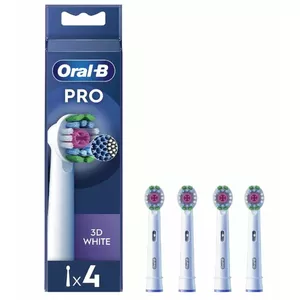 Replacement toothbrush heads Oral-B Pro 3D White, pack of 4, white