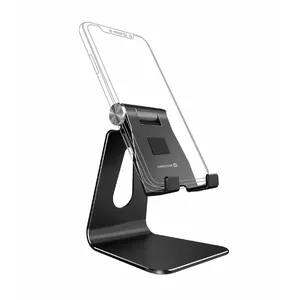 Smartphone stand SWISSTEN 25007000 — aluminum adjustable height for phones and small tablets