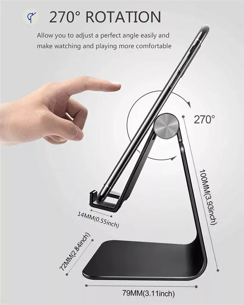 SWISSTEN 25007000 smartphone stand — adjustable aluminum Photo 7