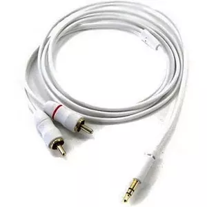 Inakustik 3m RCA audio kabelis 2 x RCA 3.5mm Balts