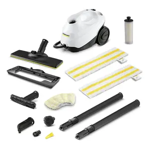 Паровая швабра Kärcher SC 3 EasyFix Plus — бак 1 л, 1900 Вт, давление пара 3,5 бар, белая