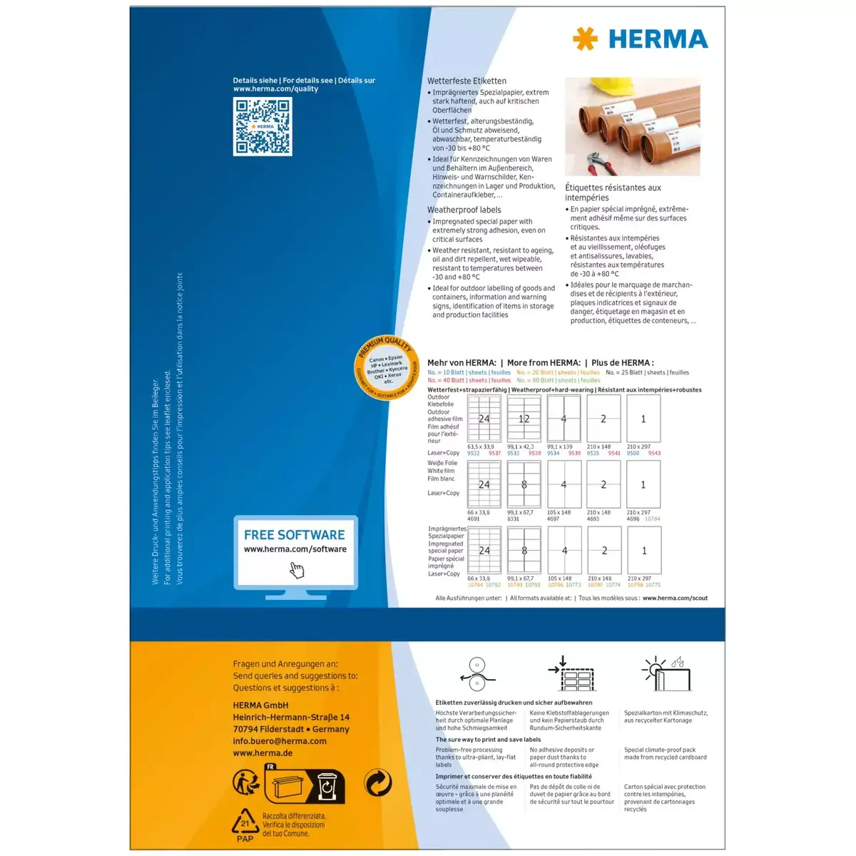 Самоклеящиеся этикетки HERMA 10792 Photo 2