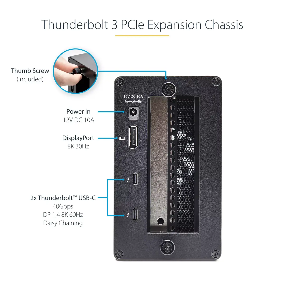 Корпус расширения PCIe Thunderbolt 3 StarTech 2TBT3-PCIE-ENCLOSURE Photo 12