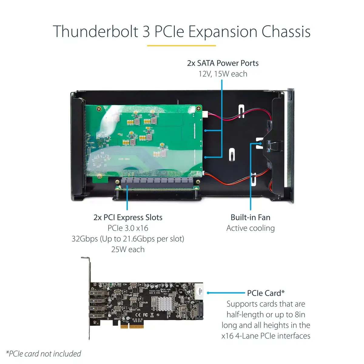 Корпус расширения PCIe Thunderbolt 3 StarTech 2TBT3-PCIE-ENCLOSURE Photo 13