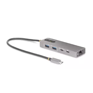 USB-C хаб StarTech 3-портовый с Ethernet 2.5 Гбит/с, Power Delivery 100 Вт, USB 3.2 10 Гбит/с, 2×USB-A и 1×USB-C, портативный