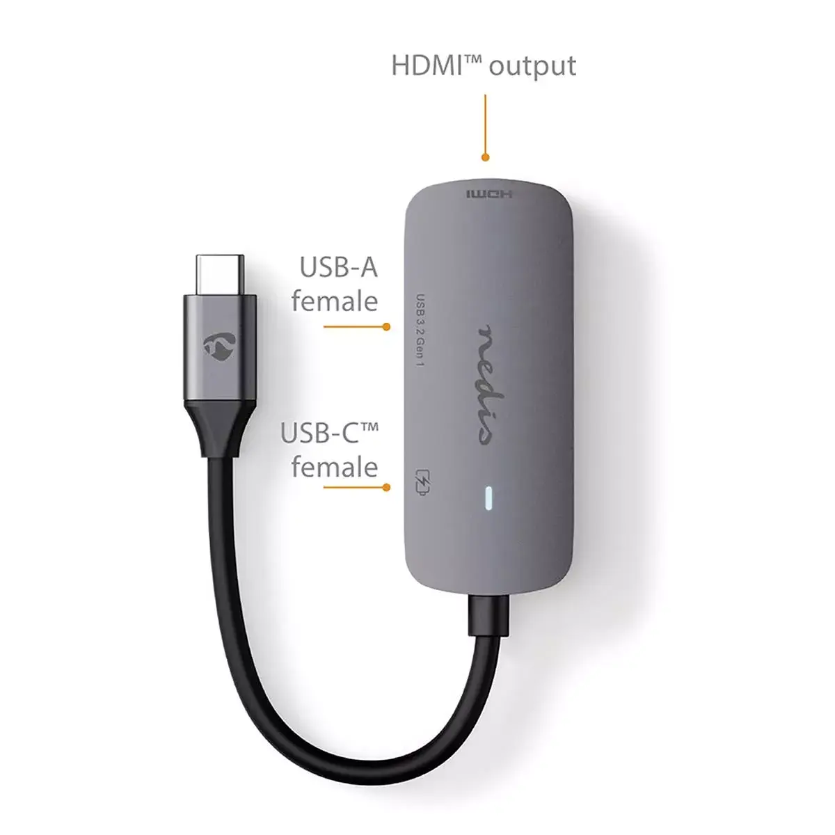 USB Hub Nedis CCGB64230GY01 Photo 7