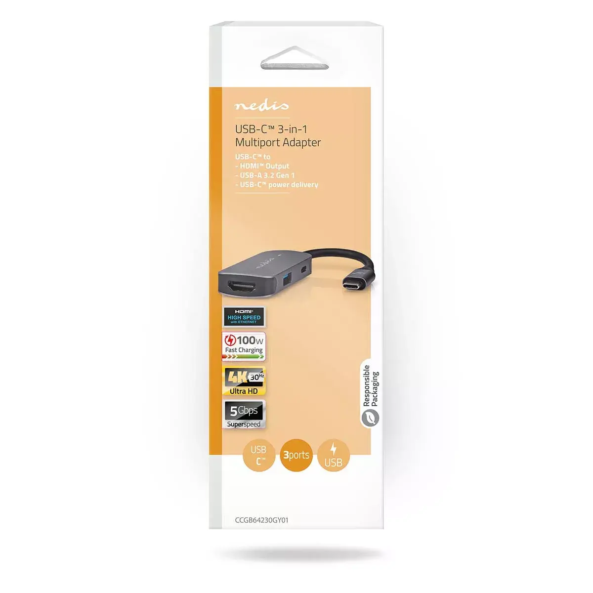 USB Hub Nedis CCGB64230GY01 Photo 8
