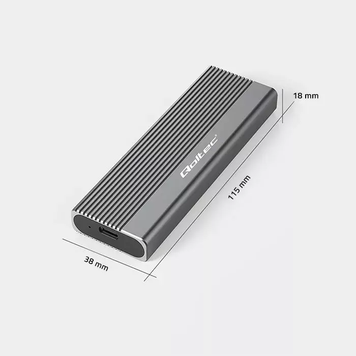 M.2 SSD korpuss QOLTEC 52267 USB‑C Photo 3