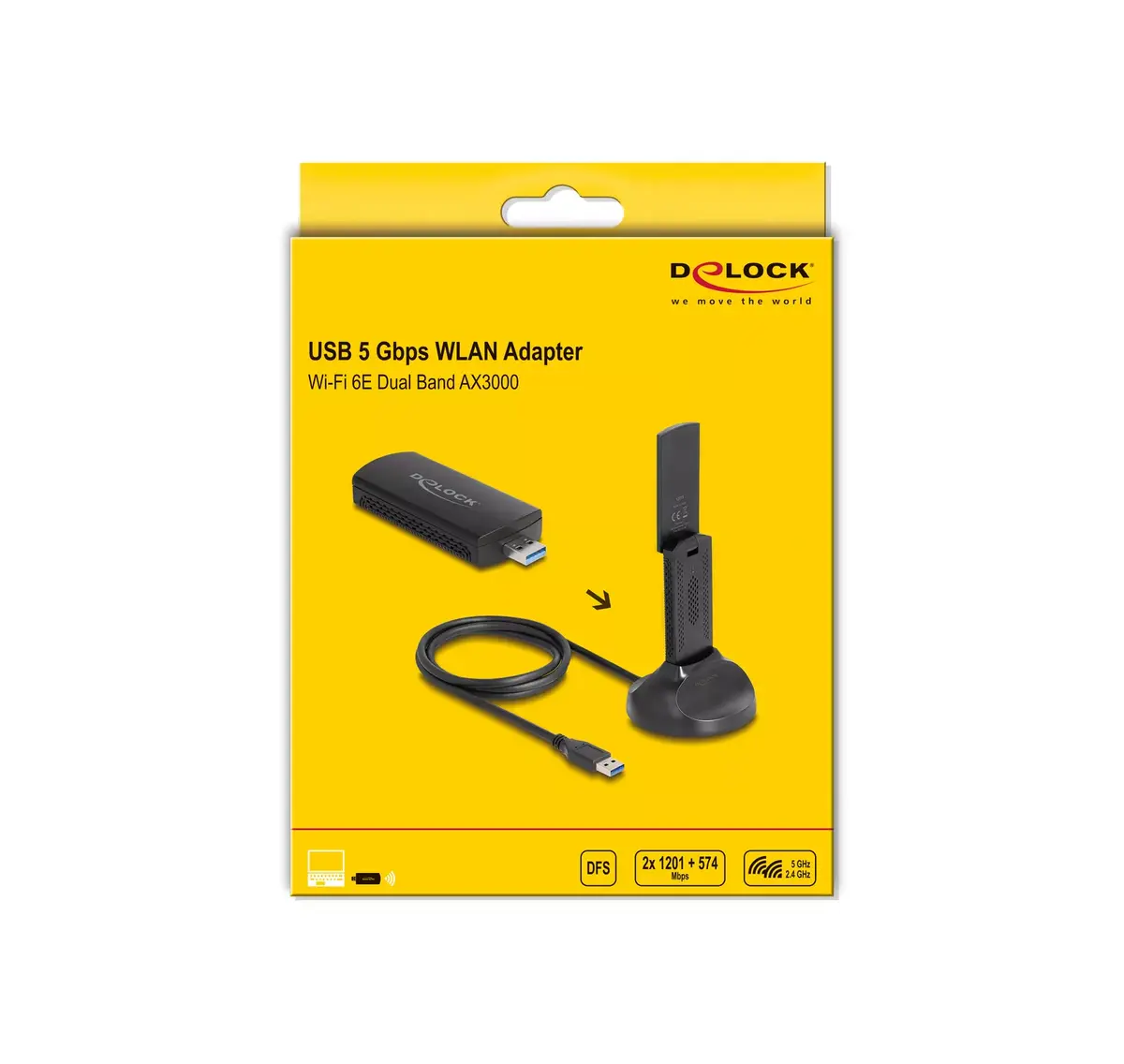 DeLOCK Wi-Fi 6E Dual Band WLAN USB Adapter AX3000 Photo 4