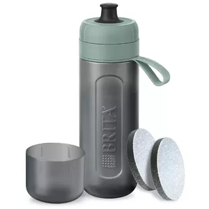 Filtrējoša pudele BRITA Active 600 ml — pasteļzaļa, plastmasa, 2 MicroDisc filtri, bez BPA