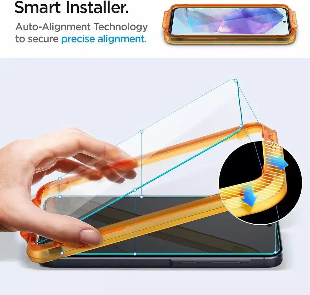 Stikla ekrāna aizsargstikls Spigen Galaxy A55 5G Photo 7