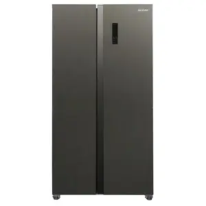 Side-by-side refrigerator MPM MPM-563-SBS-14/N — 532 L total, 347 L fridge, 185 L freezer, stainless steel