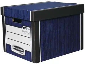 Fellowes Fast Fold Woodgrain document folders blue, pack of 10 (model 0061002-BLUE)