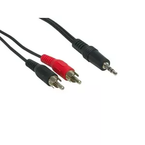 Аудиокабель Alcasa AS-35S2CS 1.5м 3.5мм на 2xRCA Черный Красный Белый