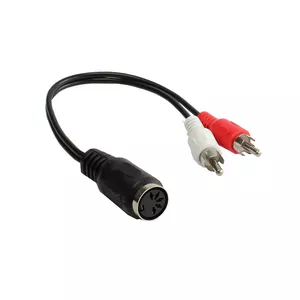 Аудиокабель Alcasa AD-5B2CS 0.2 м 2 x RCA DIN (5-pin) Черный Красный Белый