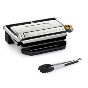 Contact Grill Tefal OptiGrill + XL GC728D10, 2000 W, 800 cm² non-stick plates, 9 programs, 400×200 mm cooking surface