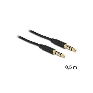Аудиокабель DeLOCK 3.5mm - 3.5mm 0.5m Черный