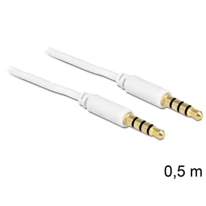 Audio cable 3.5mm DeLOCK 83439 0.5m White