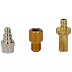 Bicycle valve adapters set DUNLOP 3 pieces — valve adapter for Schrader and Presta valves