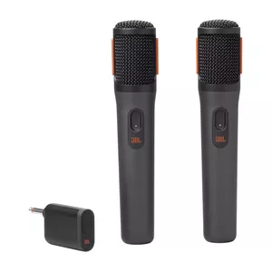 JBL Wireless Two Microphone System with Dual-Channel Receiver, Black